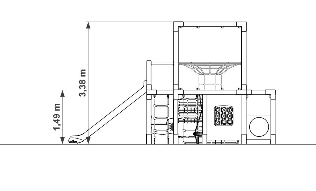 P5038 - Maxi Kocka -Fából készült játszótéri eszköz