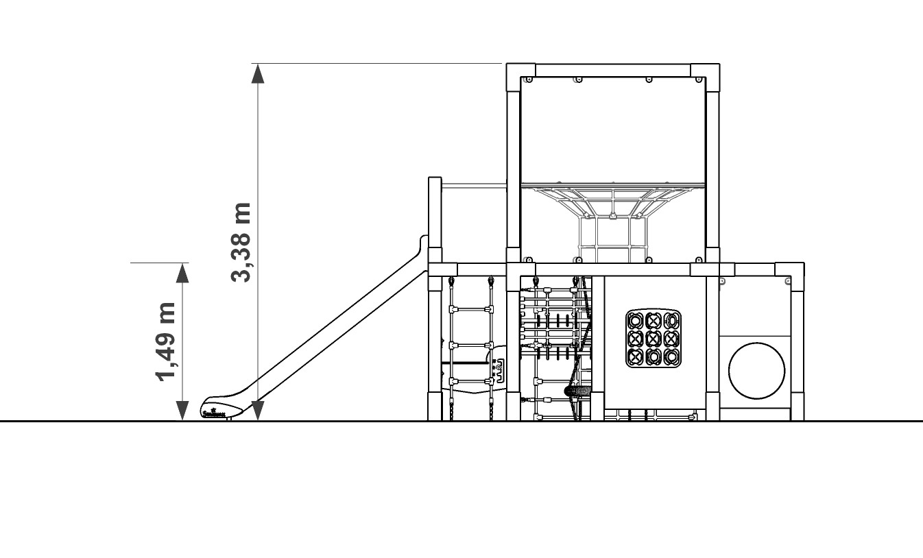 P5038-Cube_bok P5038 - Maxi Kocka -Fából készült játszótéri eszköz