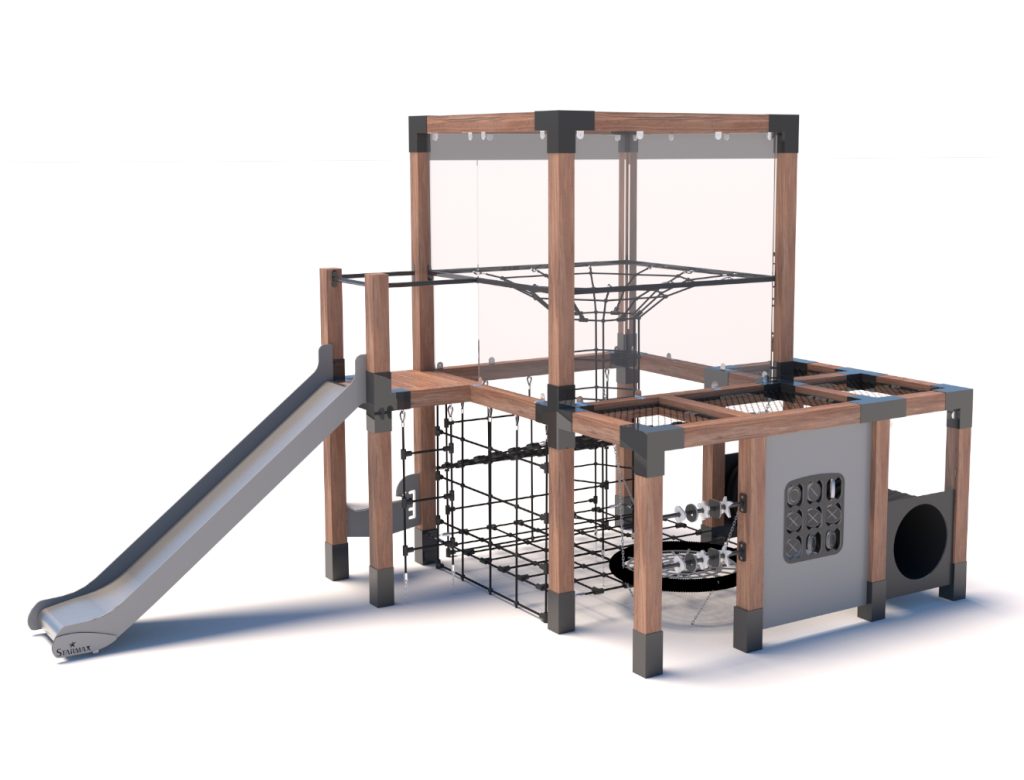 P5038 - Maxi Kocka -Fából készült játszótéri eszköz