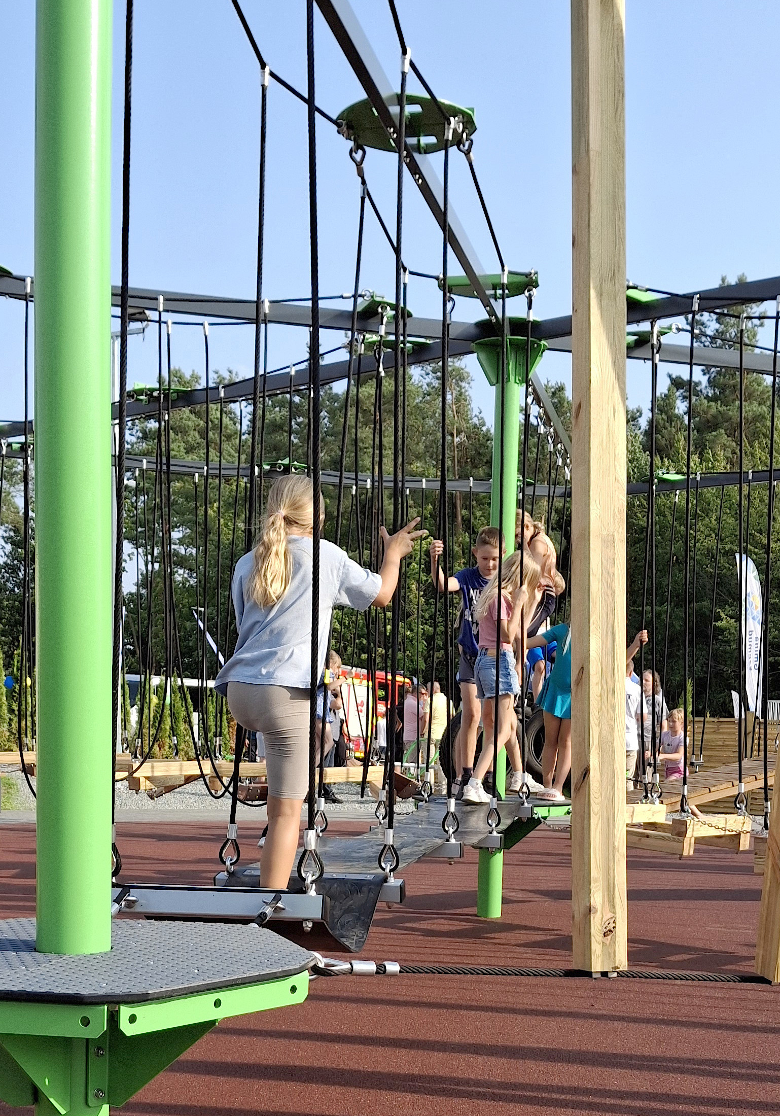 Prémium moduláris alacsony kötélpálya Outdoor Fitness Center